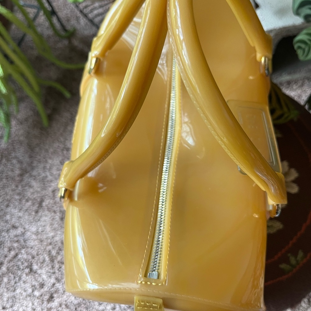 Furla Glossy Yellow Satchel - Picture 8 of 11